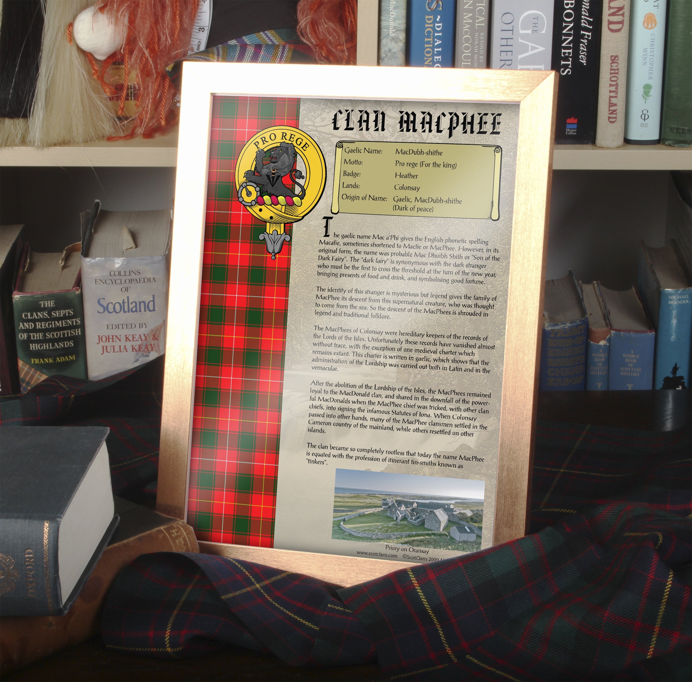 MacPhee / MacFie Clan History Print - Choose Framed or Unframed