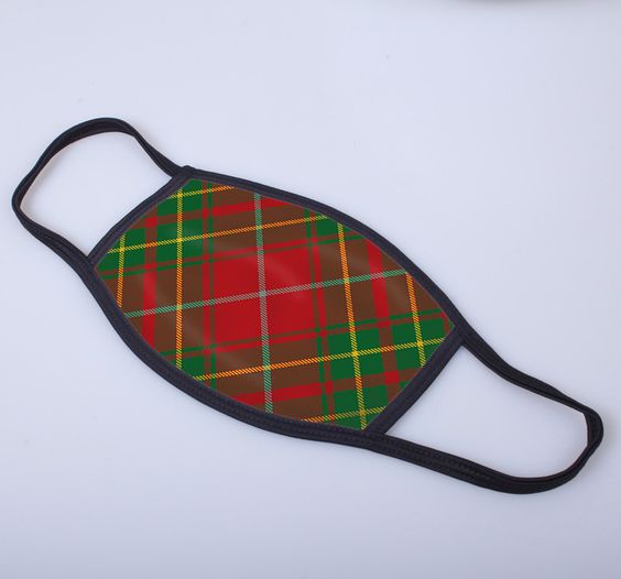 Burnett Tartan Printed Face Mask