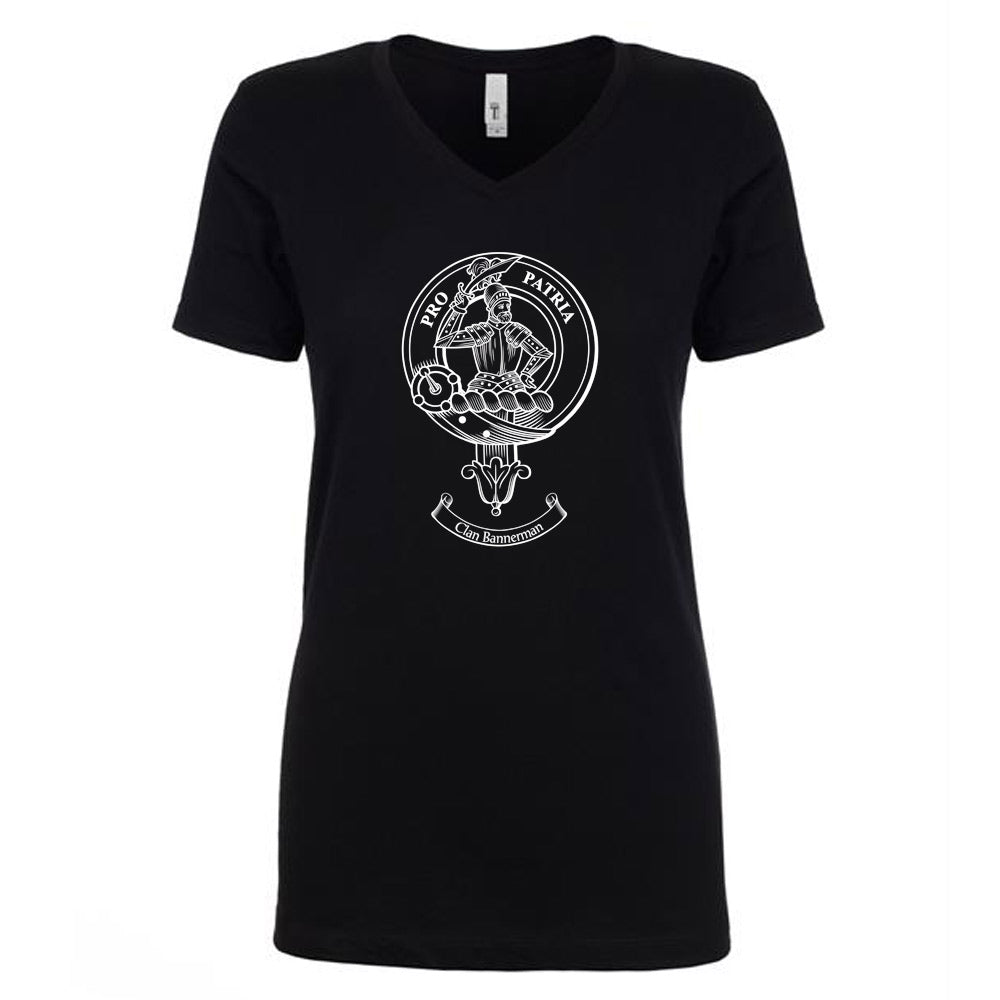 Bannerman Clan Crest Ladies Ouline T-Shirt