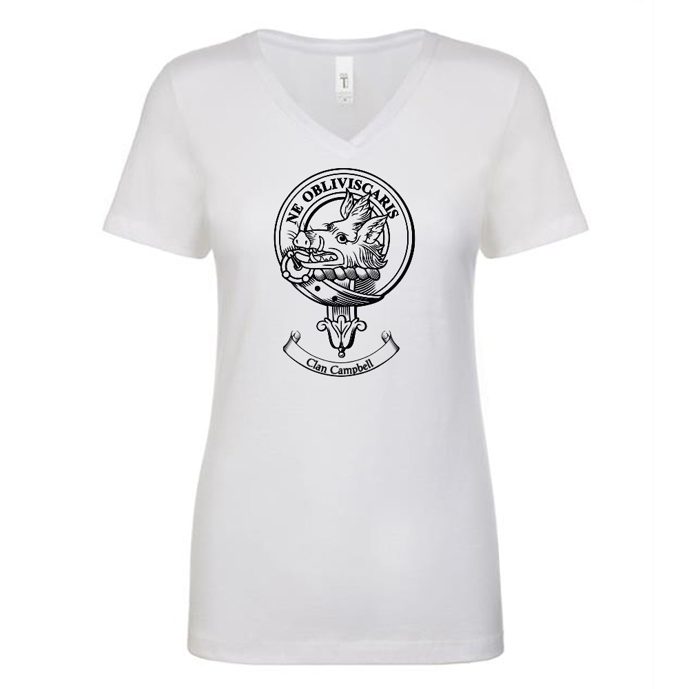 Campbell Clan Crest Ladies Ouline T-Shirt