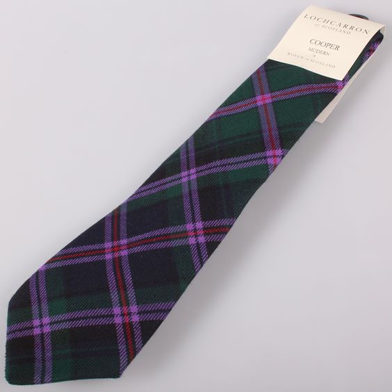 Pure Wool Tie in Cooper Modern Tartan