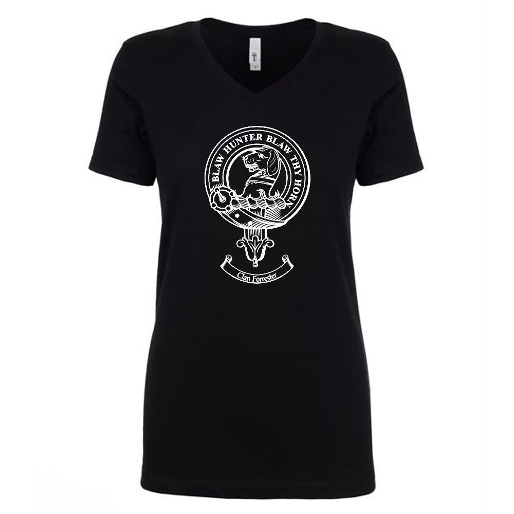 Forrester Clan Crest Ladies Ouline T-Shirt