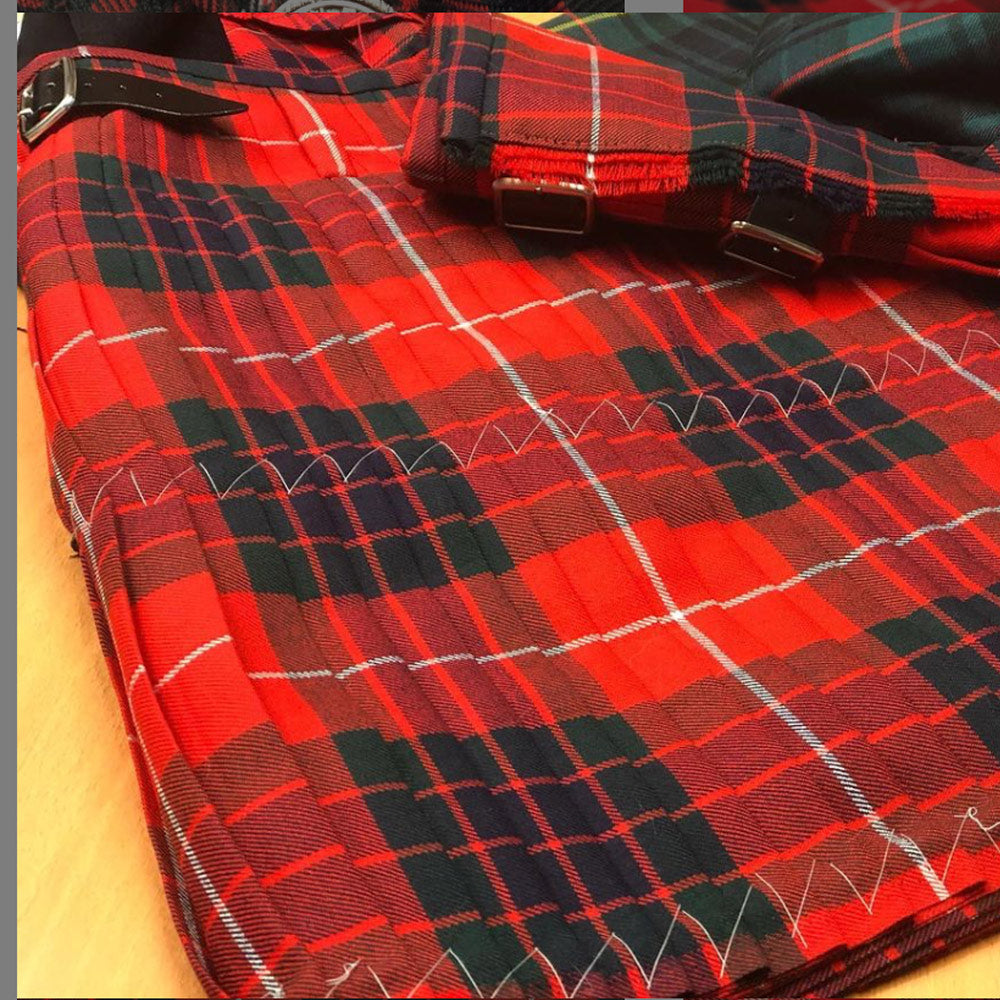Fraser Red Modern Heavyweight Hand Stitched Kilt