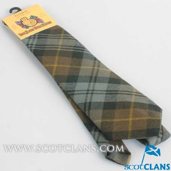 Pure Wool Tie in Gordon Weathered Tartan