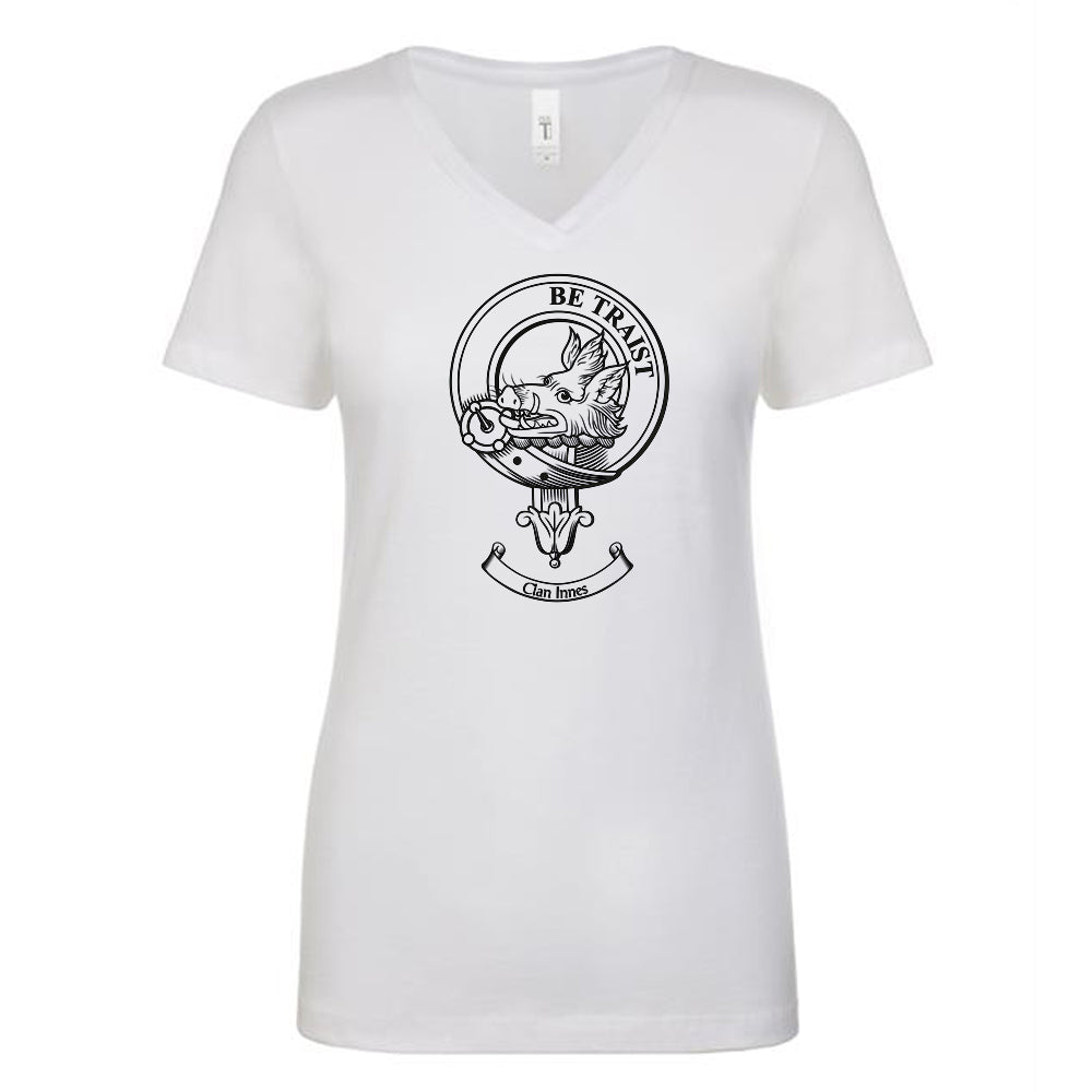 Innes Clan Crest Ladies Ouline T-Shirt