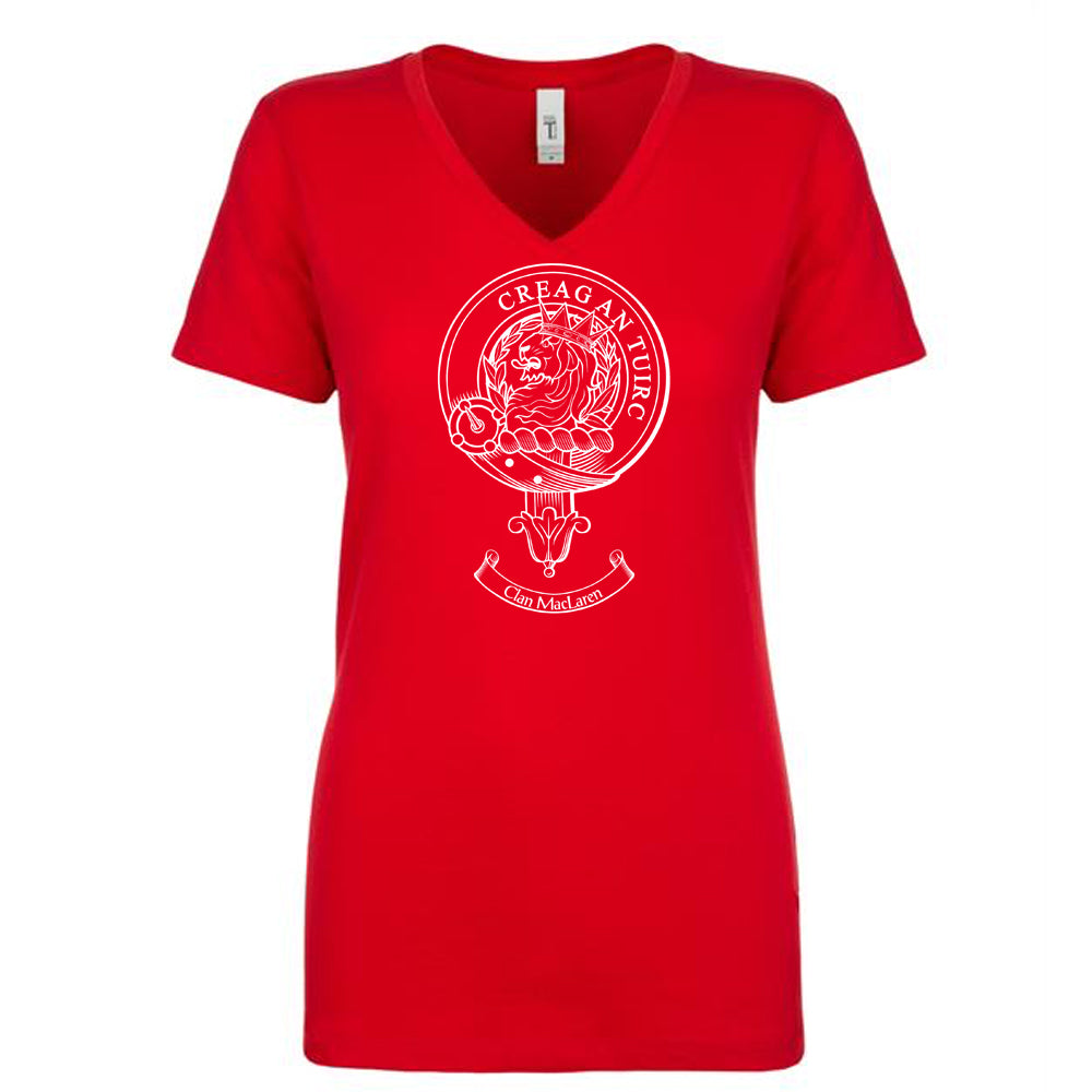 MacLaren Clan Crest Ladies Ouline T-Shirt