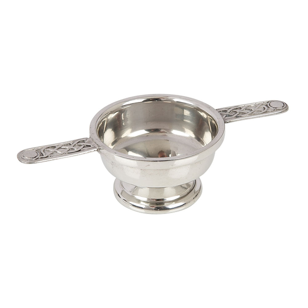 Celtic 2" Whisky Measure Pewter Quaich