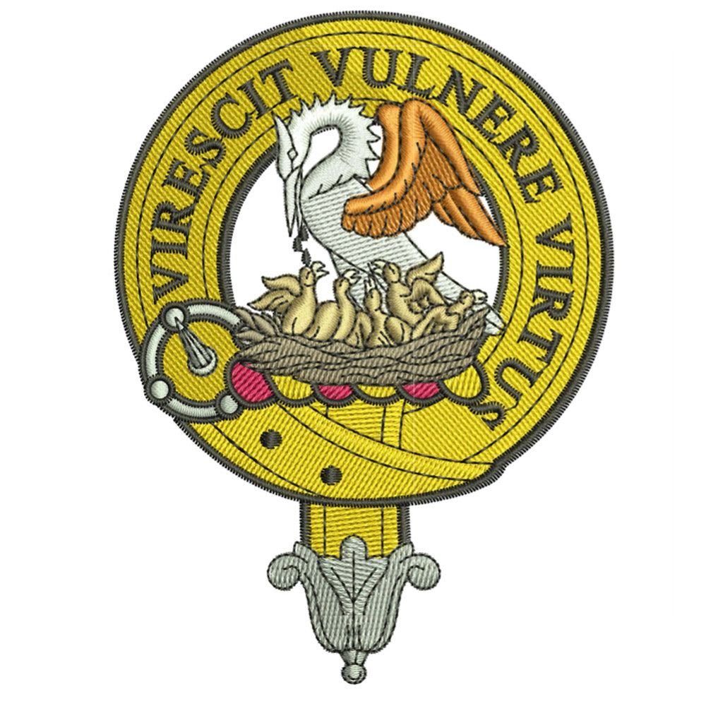 Stewart Clan Crest Embroidered Rugby Shirt