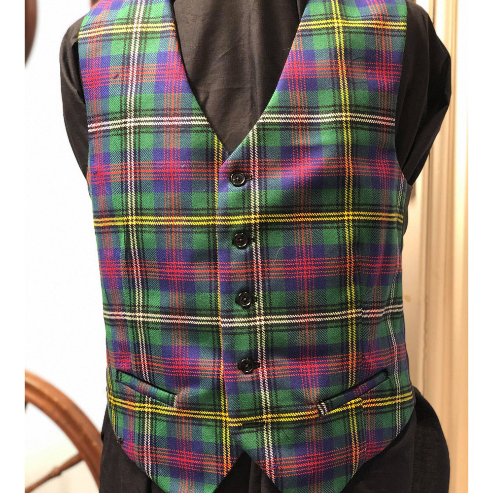 Springweight Tartan Gents Waistcoat with Satin Back