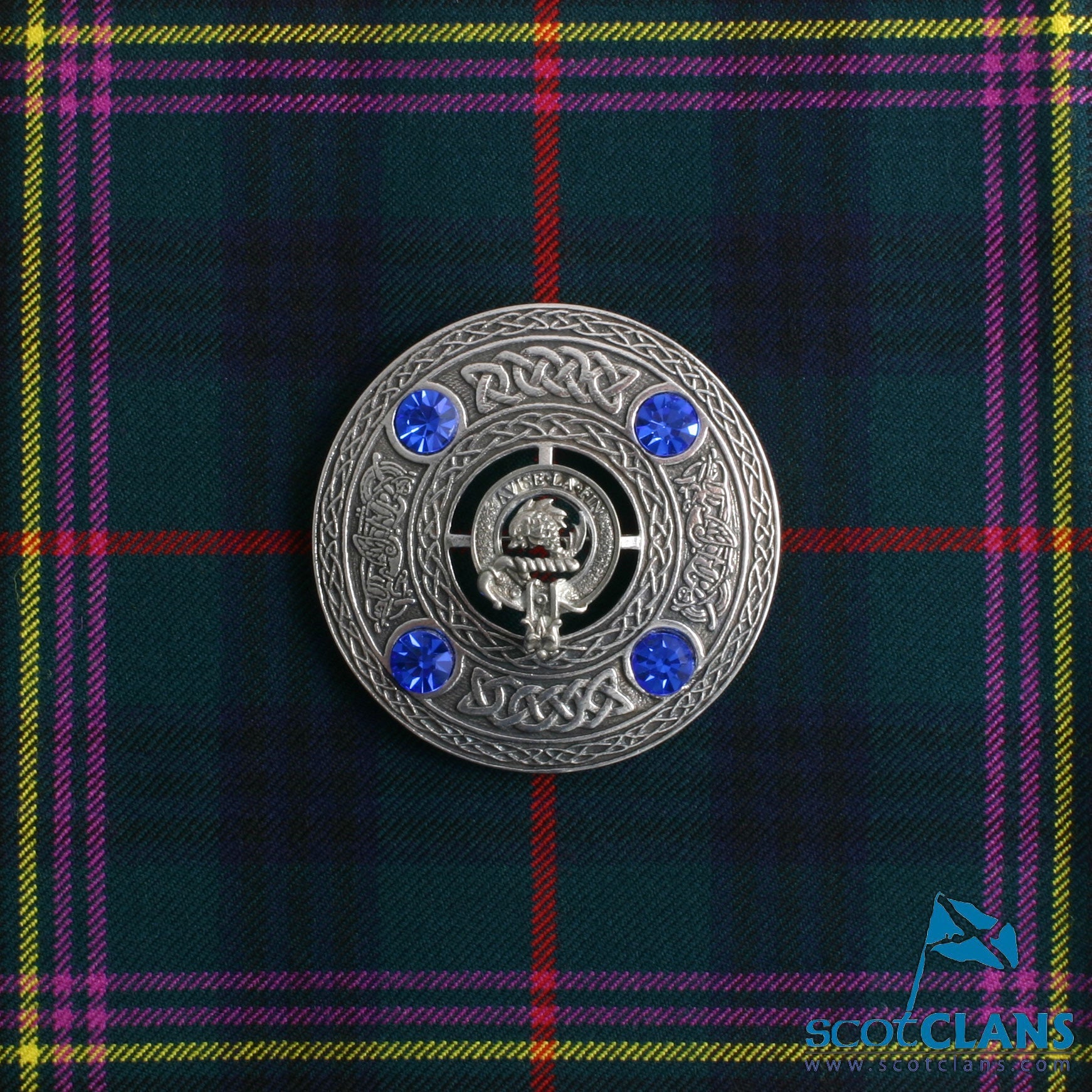 Clan Crest Plaid Brooches