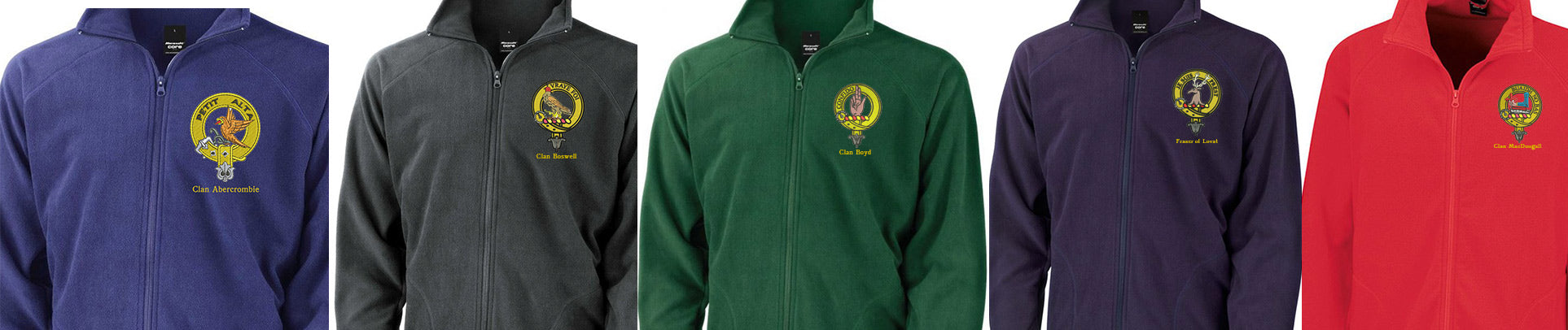 Clan Crest Embroidered Fleece Jackets