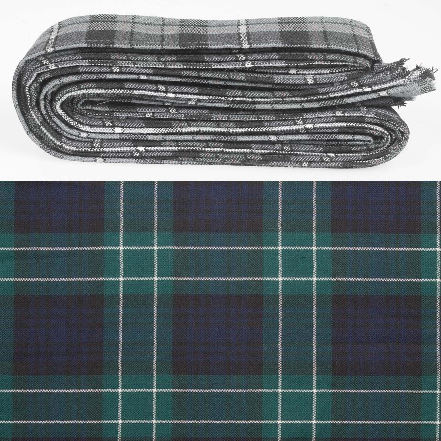 Wool Strip Ribbon in Abercrombie Modern Tartan - Elegant decoration for weddings and special occasions, showcasing fine quality wool tartan with unique patterns.