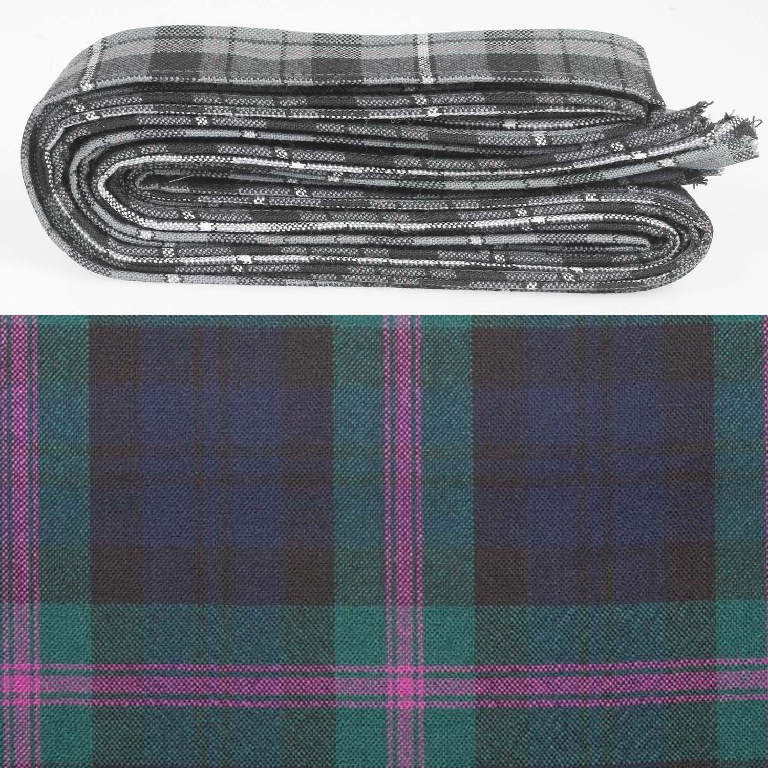 Wool Strip Ribbon in Baird Modern Tartan, showcasing high-quality wool tartan strips for wedding decor and crafting projects.