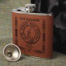 Blackadder Clan Crest PU Leather Covered Hip Flask