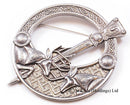 Fighting Stags Penannular Plaid Brooch