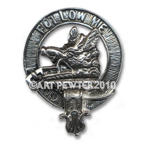 Campbell of Breadalbane Clan Crest Badge in Pewter showcasing intricate design and craftsmanship, ideal for displaying clan pride.