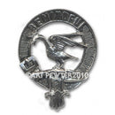 Close-up of the Campbell of Cawdor Clan Crest Badge in Pewter, highlighting its quality craftsmanship and perfect size for wearing as a cap badge or brooch.