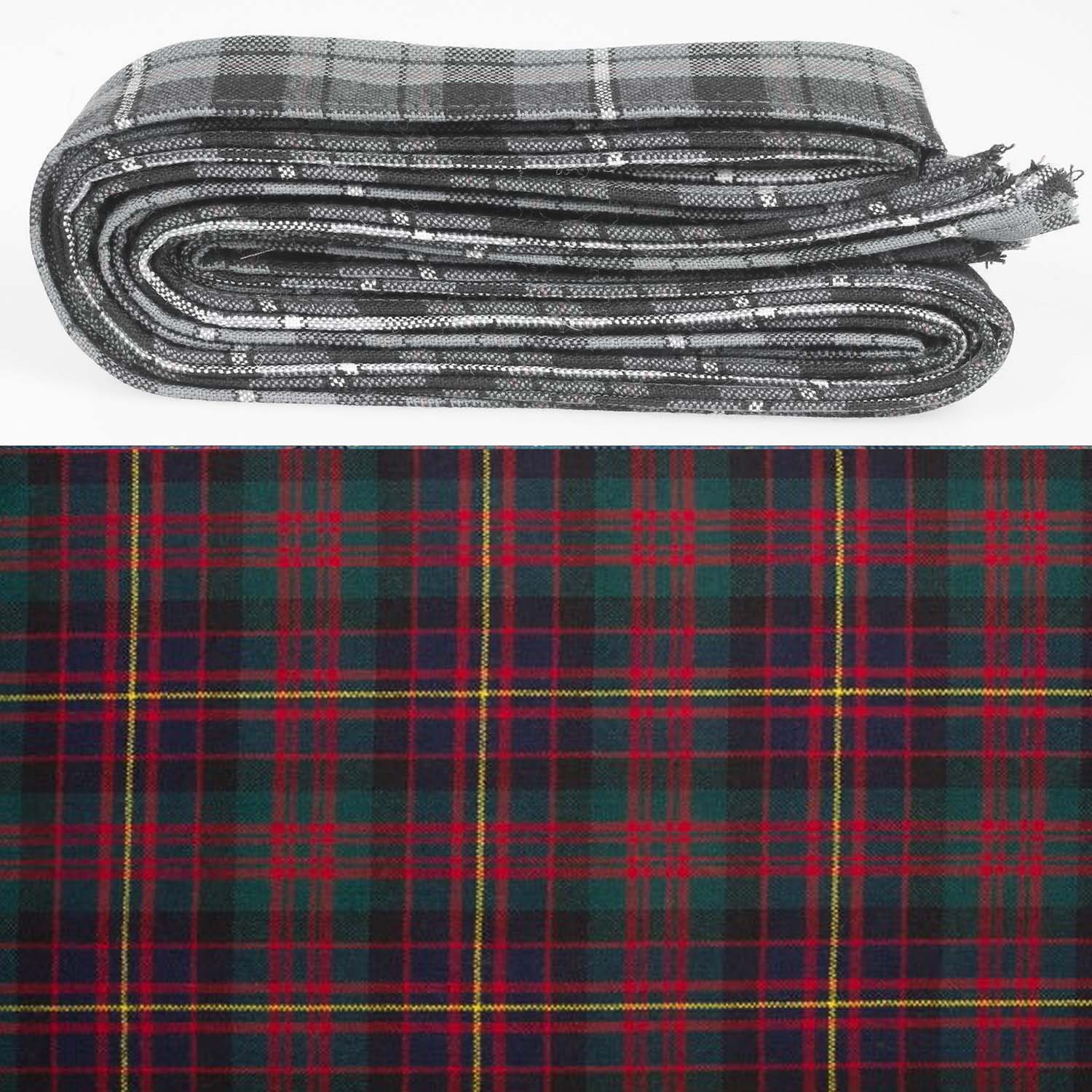 Wool Strip Ribbon in Cameron of Erracht Modern Tartan - 5 Strips, Choose your Width, perfect for weddings and special occasions, showcasing unique tartan patterns.