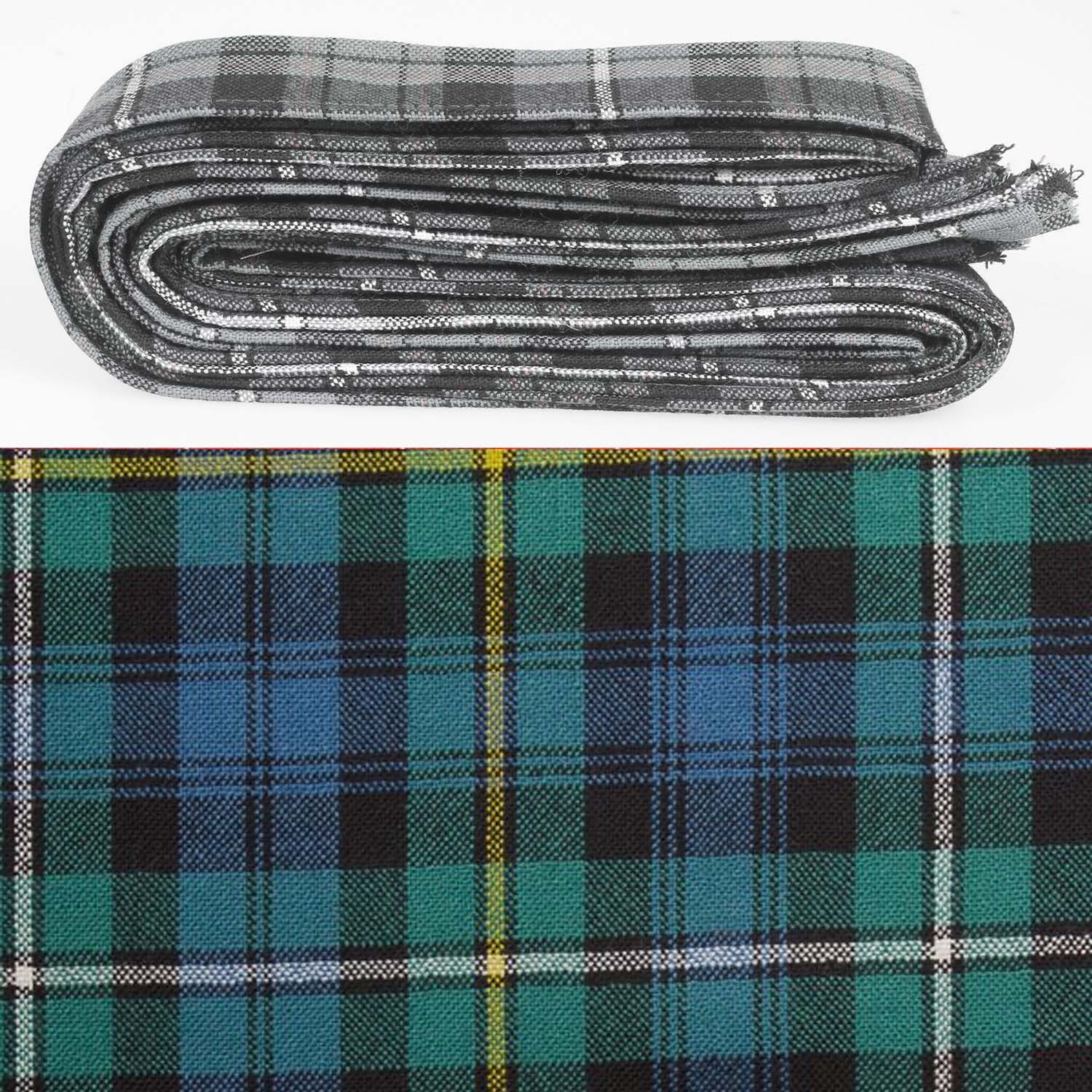 Wool Strip Ribbon in Campbell of Argyll Ancient Tartan - 5 Strips, Choose your Width, perfect for wedding decor and special occasions.