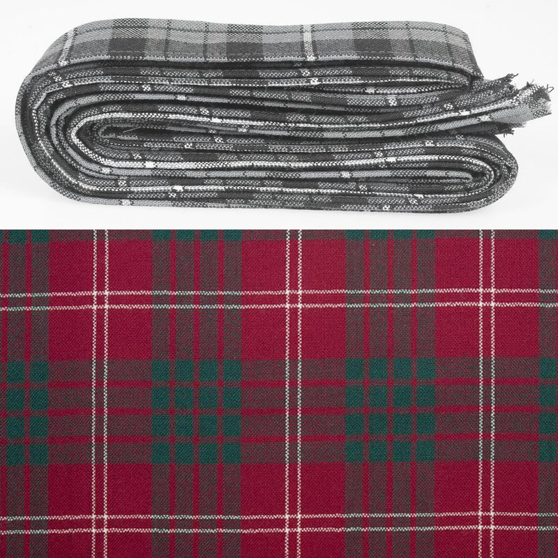 Wool Strip Ribbon in Crawford Modern Tartan - 5 Strips, Choose your Width