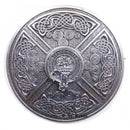 Scottish Clan Crest Saltire Plaid Brooch
