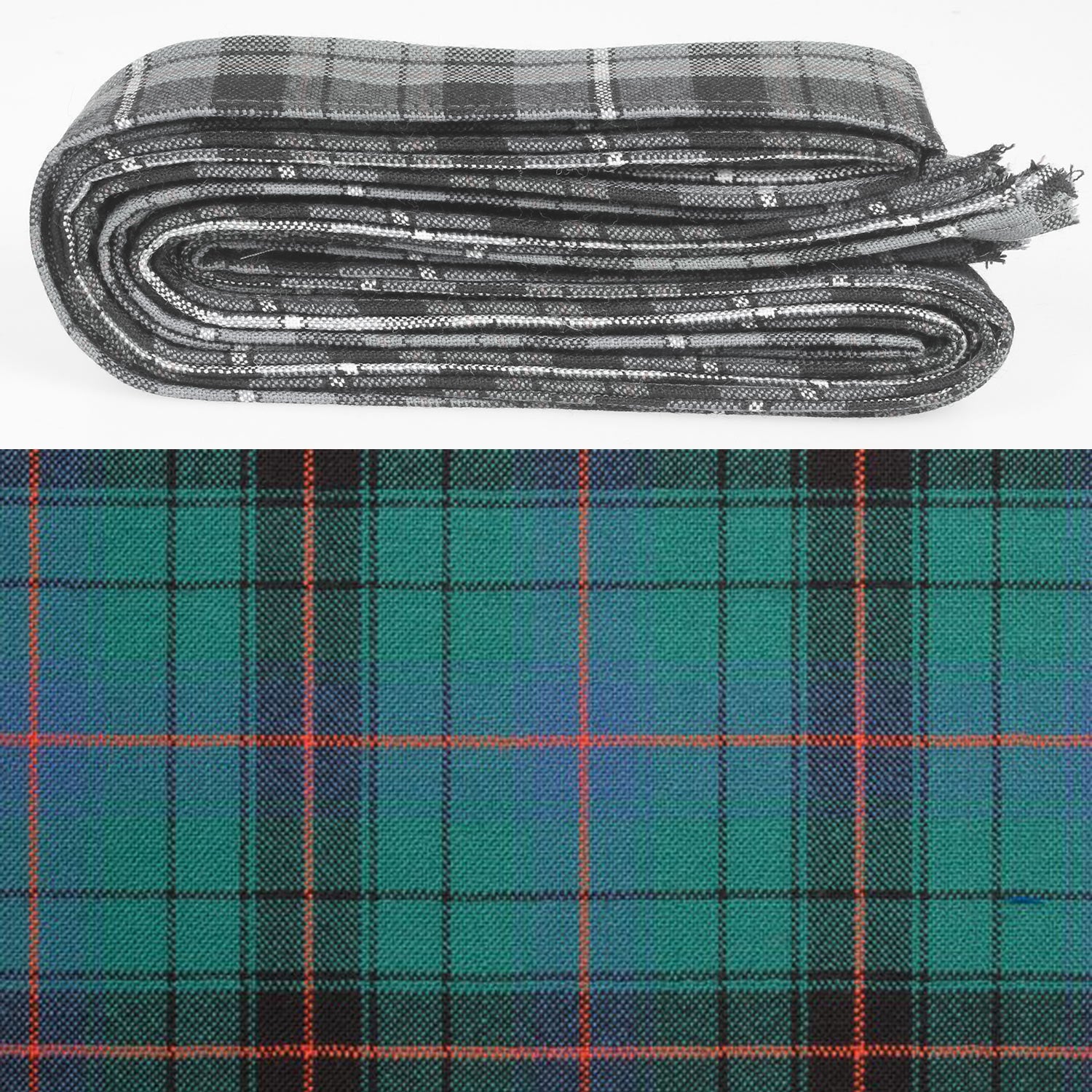 Wool Strip Ribbon in Davidson Ancient Tartan - 5 Strips, Choose your Width