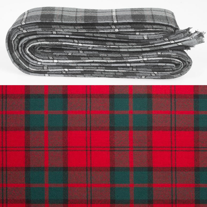 Wool Strip Ribbon in Dunbar Tartan - 5 Strips, Choose your Width