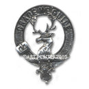 Forbes Clan Crest Badge in Pewter showcasing a high-quality design and palladium coating, perfect for displaying clan pride.