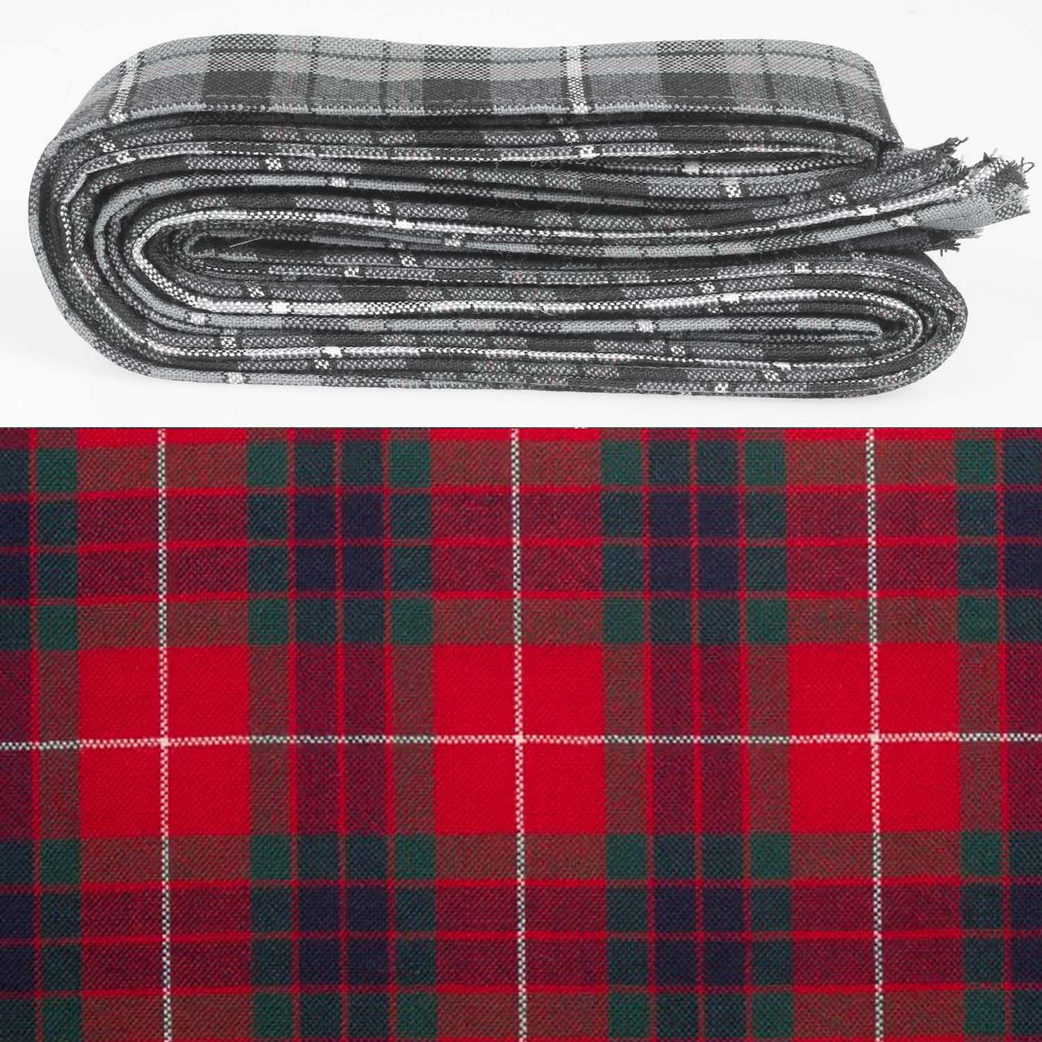 Wool Strip Ribbon in Fraser Modern Tartan featuring high-quality wool fabric, ideal for weddings and crafts, showcasing its rustic charm and vibrant tartan pattern.