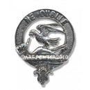 Graham Clan Crest Badge in Pewter, showcasing its traditional belted design and durable construction, perfect for showcasing Scottish heritage.