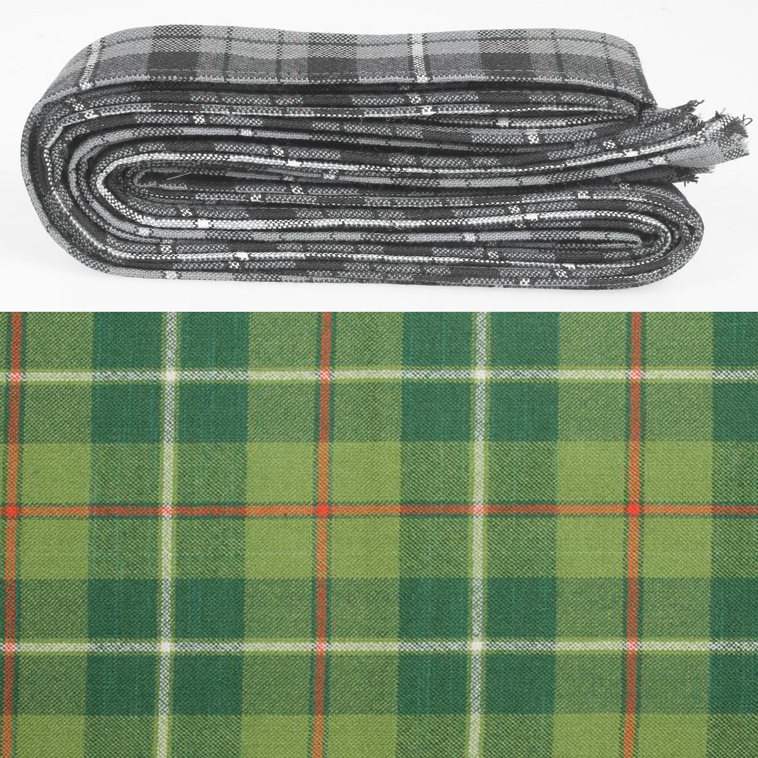 Wool Strip Ribbon in Galloway Hunting Tartan - 5 Strips, Choose your Width, perfect for wedding trimmings and decorations