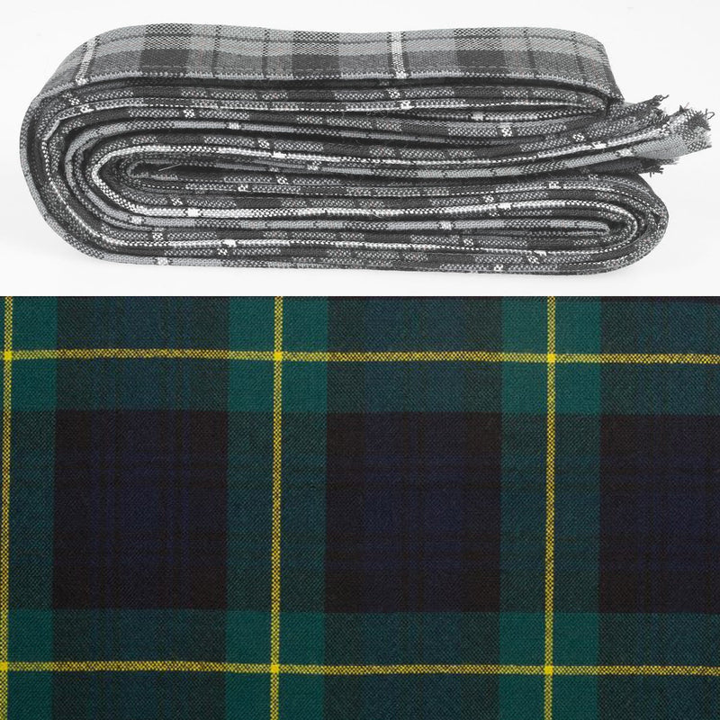 Wool Strip Ribbon in Gordon Modern Tartan - 5 Strips, Choose your Width