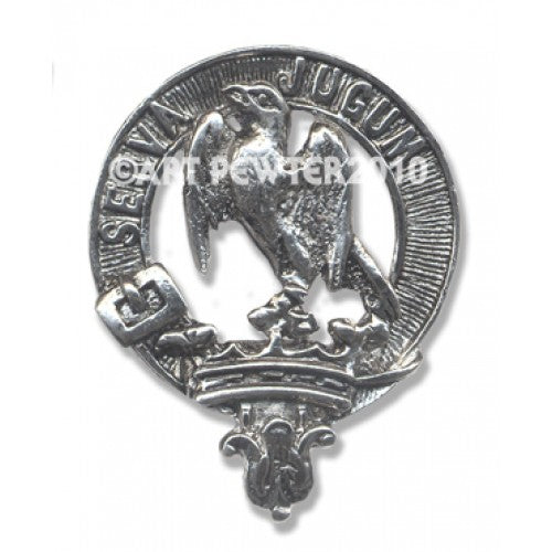 Hay Clan Crest Badge in Pewter, showcasing a stylish and durable design perfect for representing your clan heritage.