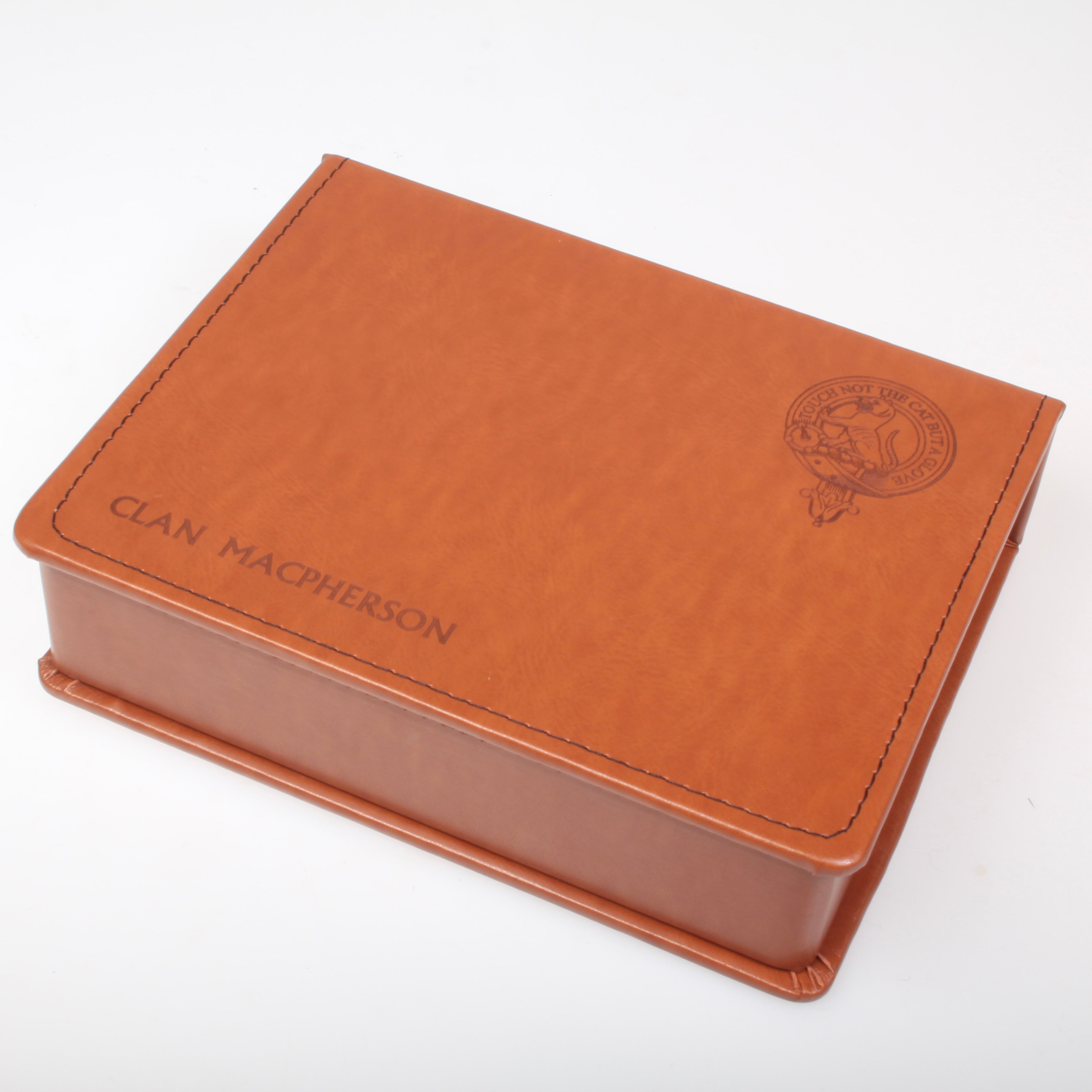 MacPherson Clan Crest Hip Flask Gift Set - Boxed