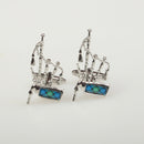 Bagpipe Cufflinks with Gunn Tartan Insert