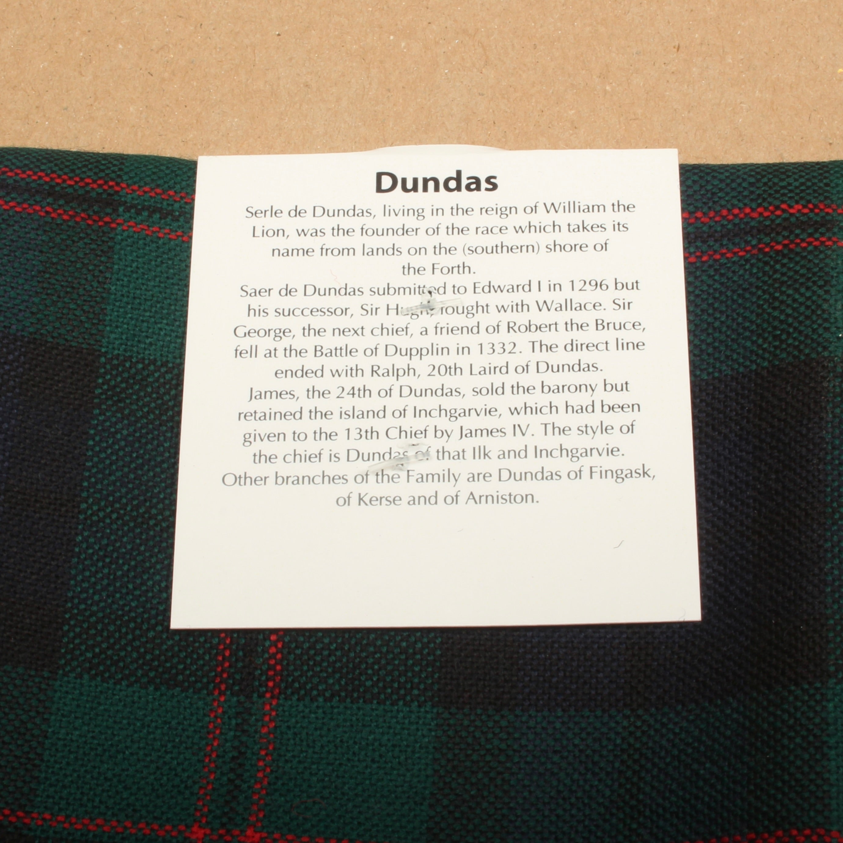 Wool Strip Ribbon in Dundas Modern Tartan - 5 Strips, Choose your Width