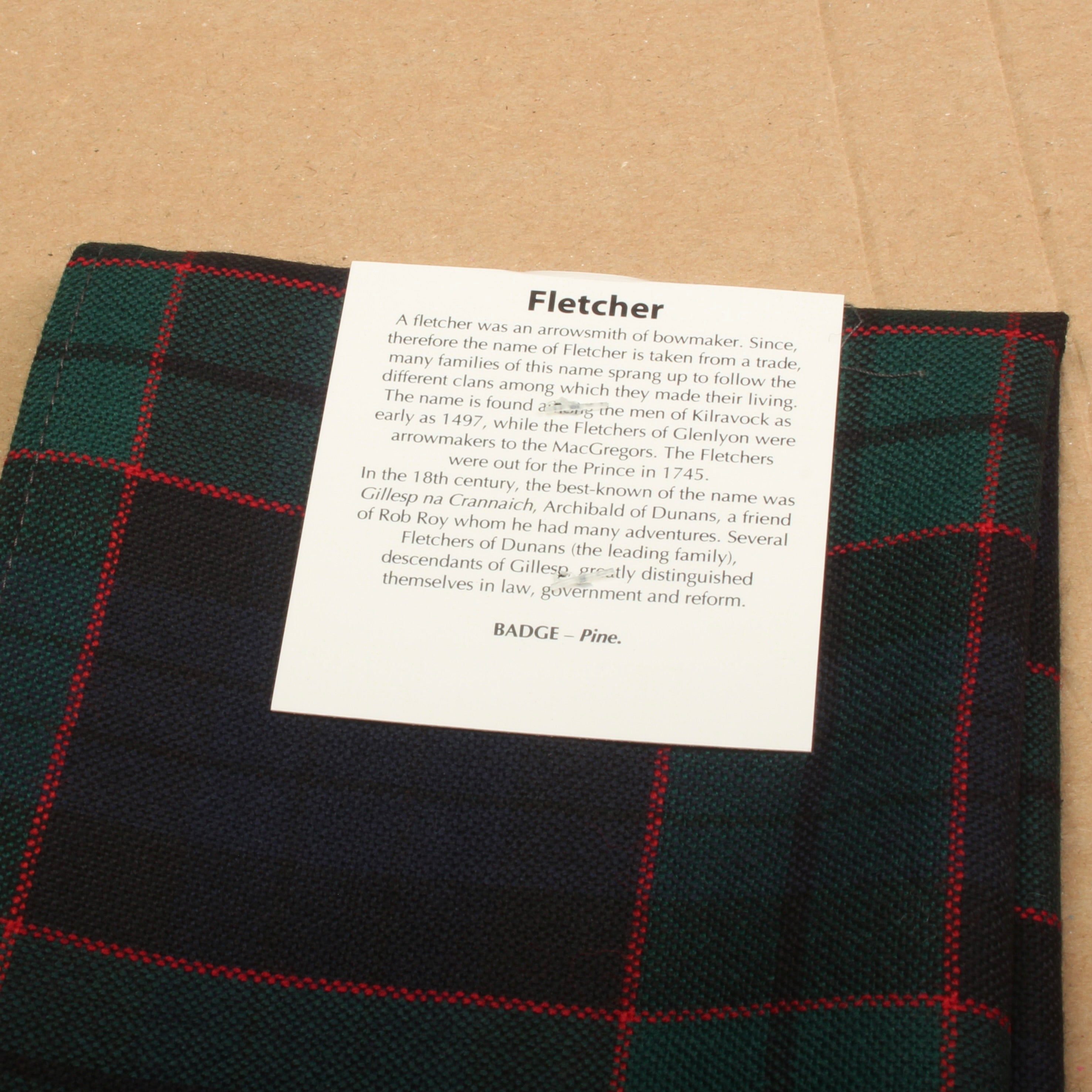 Wool Strip Ribbon in Fletcher Modern Tartan - 5 Strips, Choose your Width