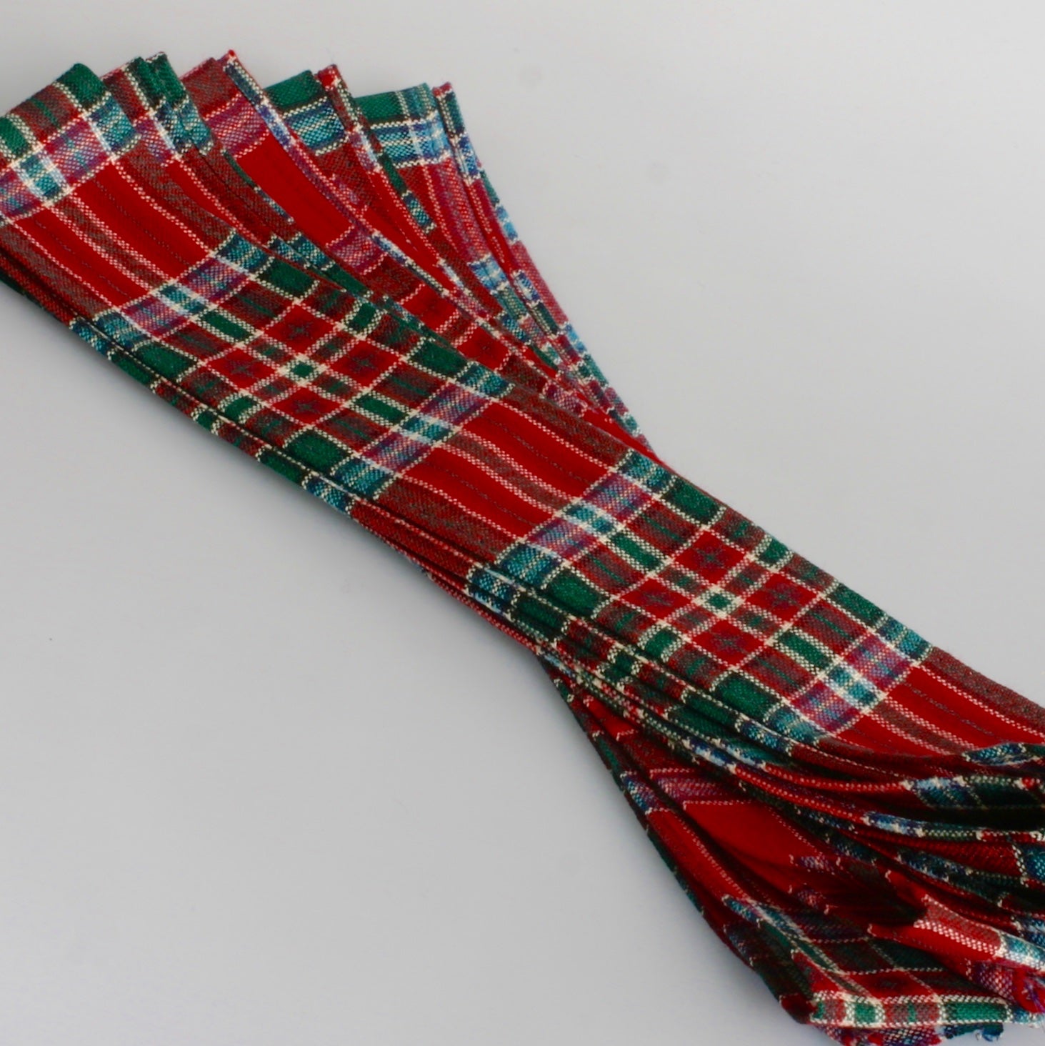 Wool Strip Ribbon in MacBean Modern Tartan showcasing its elegant design, ideal for weddings and special occasions.