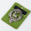 Scott Clan Crest Badge in Pewter showcasing Scottish heritage with a 40mm cap badge design, perfect for clan gatherings and personal display.