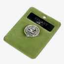 Stuart of Bute Clan Crest Small Pewter Pin Badge showcasing intricate design and antique palladium finish, perfect for displaying Scottish heritage.