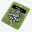 Stuart of Bute Clan Crest Badge in Pewter showcasing traditional Scottish design, perfect for displaying clan pride.