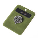 Home Clan Crest Small Pewter Pin Badge showcasing Scottish heritage and elegance, perfect for wearing as a brooch or lapel pin.