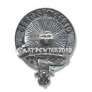 Kerr Clan Crest Badge in Pewter showing high-quality craftsmanship in a traditional design, perfect for showcasing Scottish heritage.
