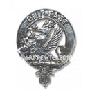 Leslie Clan Crest Badge in Pewter showcasing a stylish belted design, perfect for clan gatherings and events.