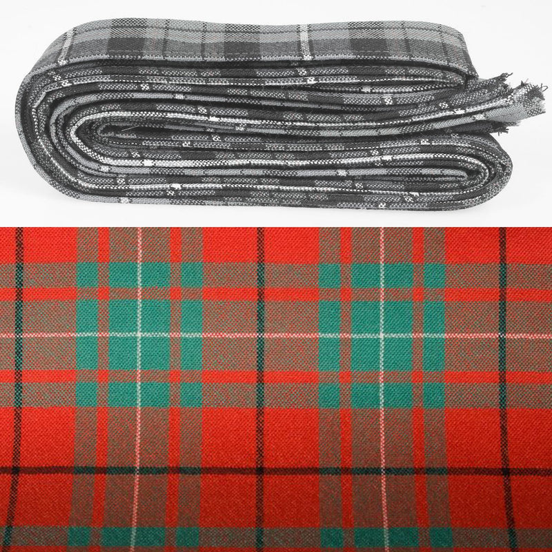 Wool Strip Ribbon in MacAuley Ancient Tartan - 5 Strips, Choose your Width