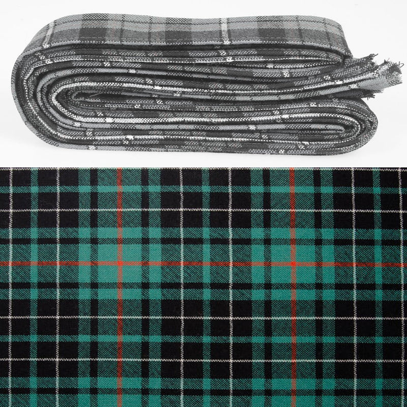 Wool Strip Ribbon in MacAuley Hunting Ancient Tartan - 5 Strips, Choose your Width