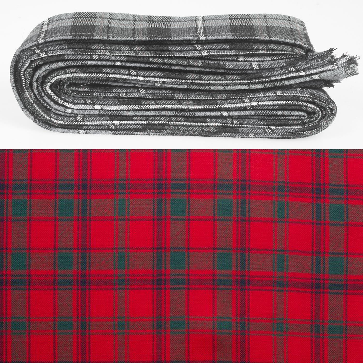 Wool Strip Ribbon in MacColl Modern Tartan - 5 Strips, Choose your Width, ideal for wedding decorations and versatile crafting projects.