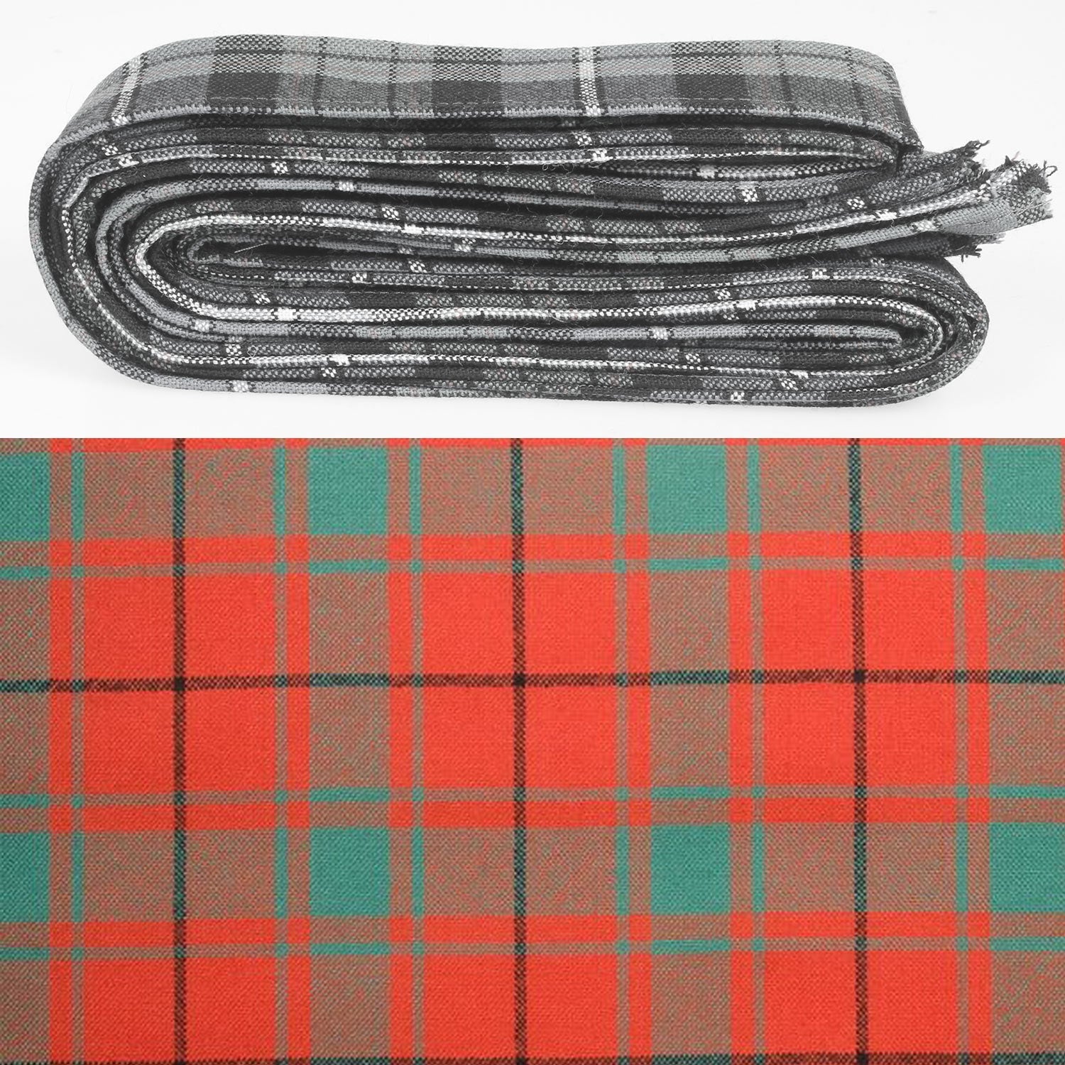 Wool Strip Ribbon in MacDonald of the Isles Red Ancient Tartan - 5 Strips, Choose your Width, perfect for wedding trimmings and versatile crafts.