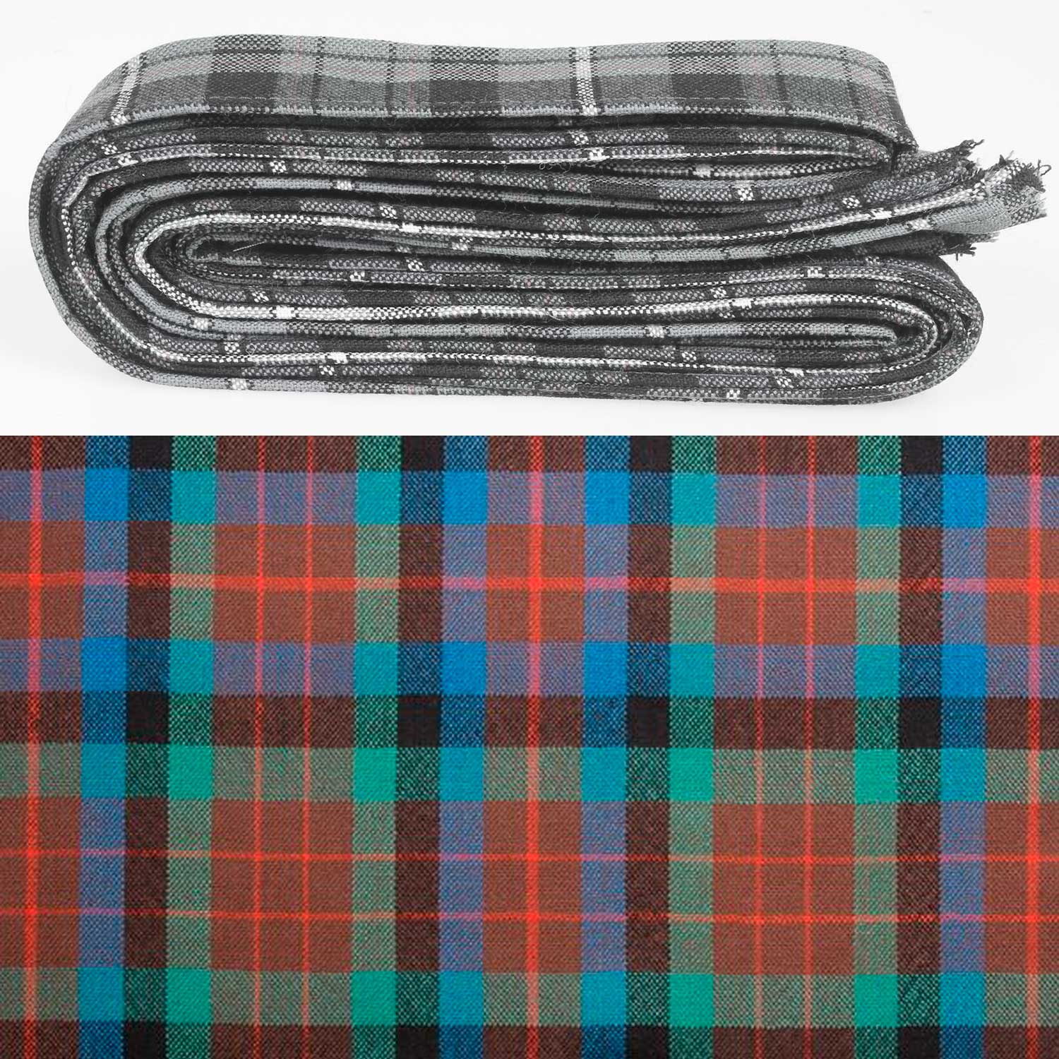 Wool Strip Ribbon in MacDuff Hunting Ancient Tartan - 5 Strips, Choose your Width