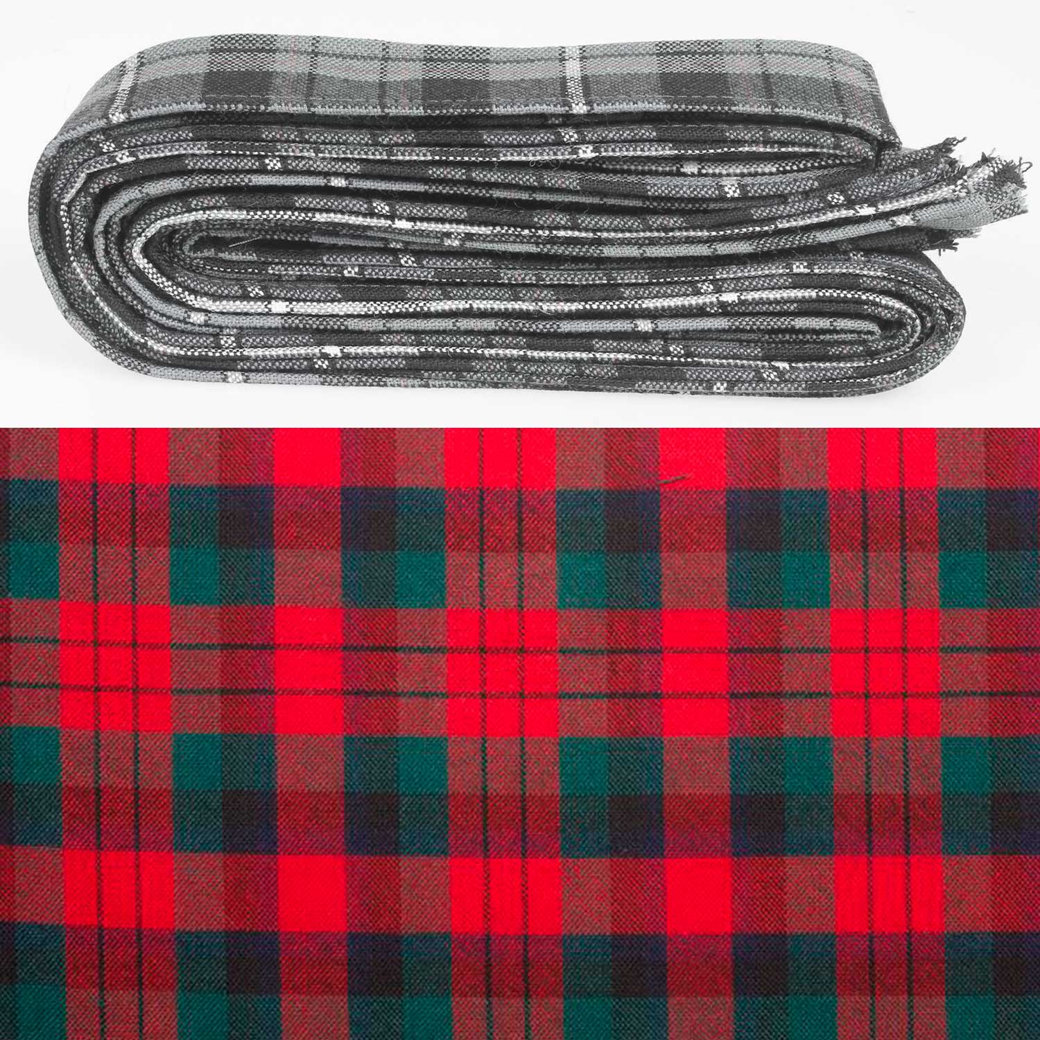 Wool Strip Ribbon in MacDuff Modern Tartan - 5 Strips, Choose your Width